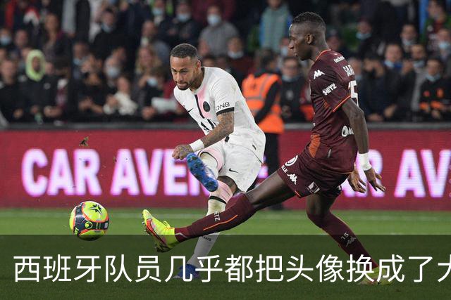 西班牙队员几乎都把头像换成了大力神杯照片，除了一位中二小孩